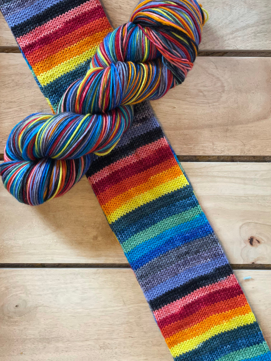 Ready to Ship - Hisoka- Self-Striping Yarn – Geektastic Fibers